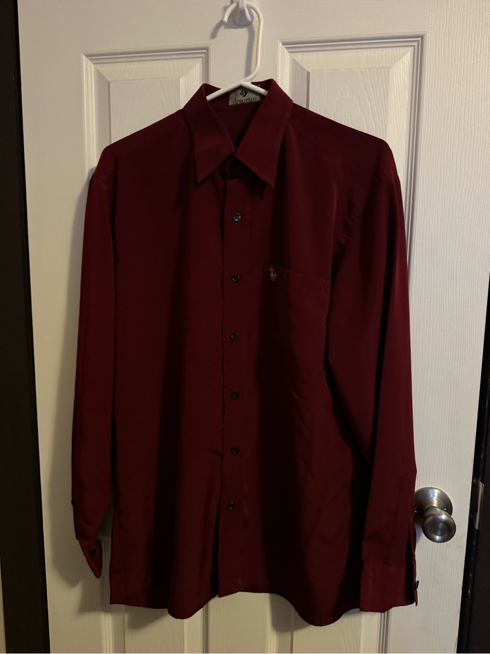 Men's Long-Sleeve Dress Shirt - Burgundy